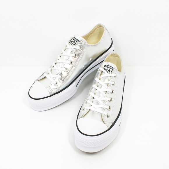 Converse Shoes - NEW!Chuck Taylor All Star LIFT Ox- Metallic Silver